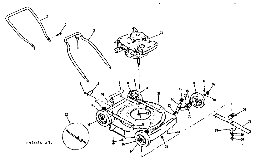 Craftsman 13191024 replacement parts diagram