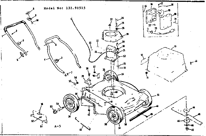Craftsman 13191515 replacement parts diagram