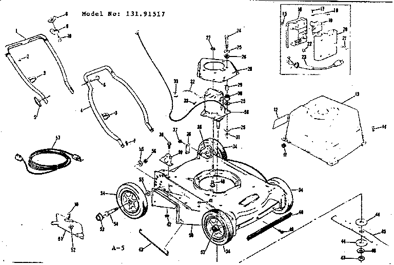 Craftsman 13191517 replacement parts diagram