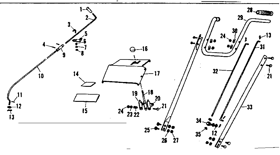 Craftsman 53682558 handle assembly diagram