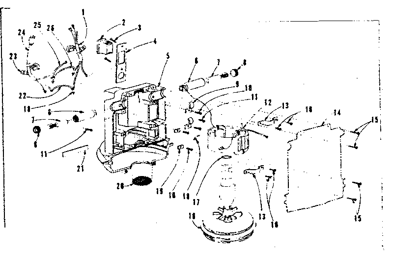 Craftsman 75817831 motor-blower assembly w/cords diagram