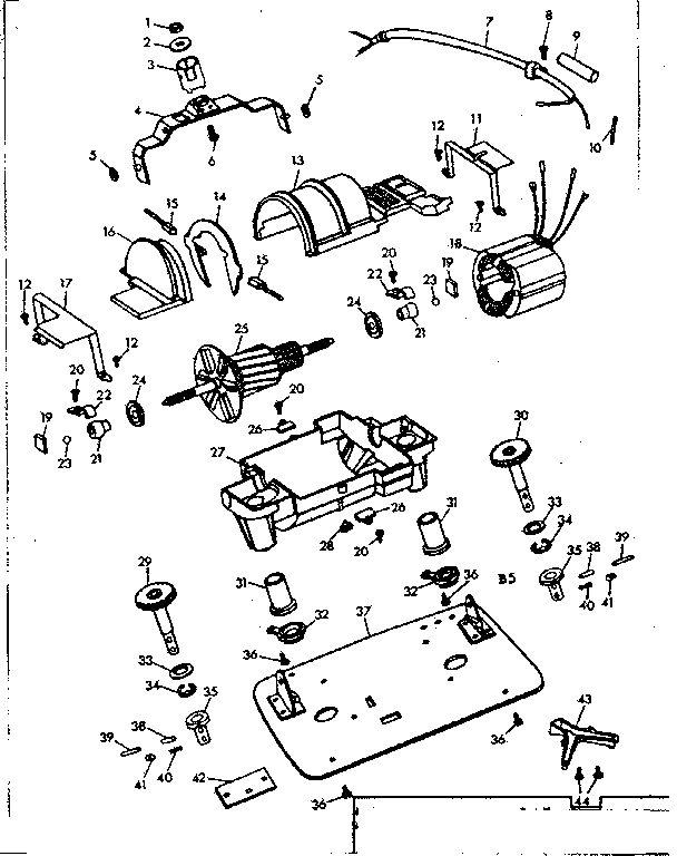 Kenmore 10082120 internal machine parts diagram