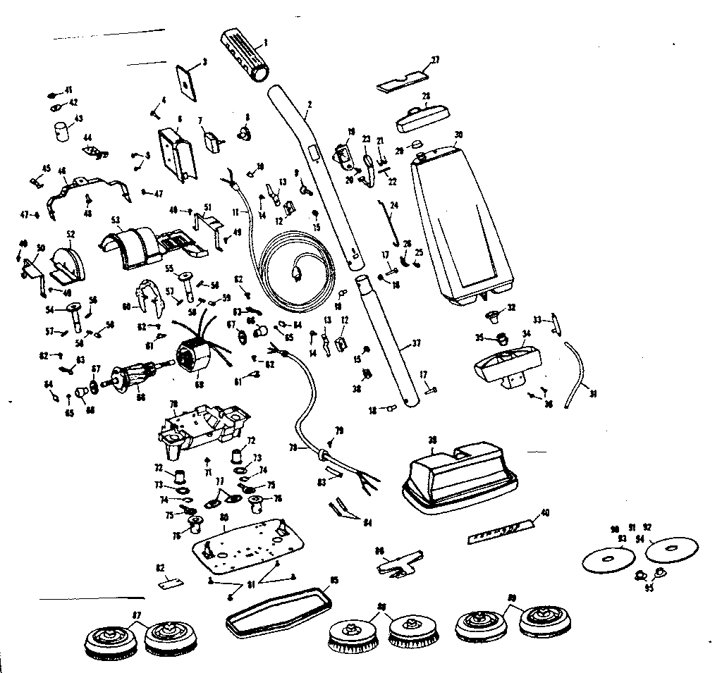 Kenmore 10082590 floor polisher diagram