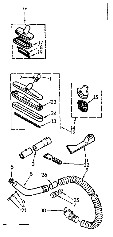 Kenmore 116A30200 attachment parts diagram