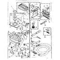 Kenmore 11629702 vacuum cleaner and attachment set diagram