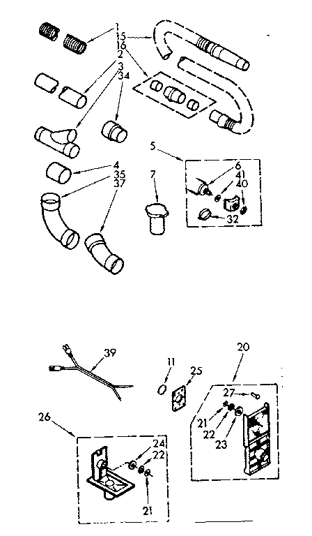 Kenmore 11640261 installation parts diagram