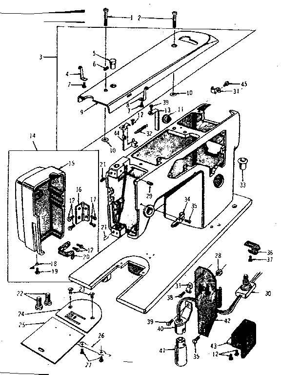 Kenmore 15813033 base assembly diagram