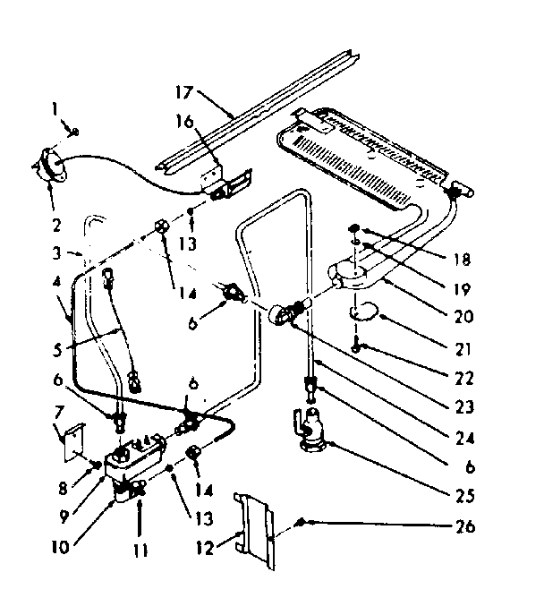 Kenmore 1033227001 burner section diagram