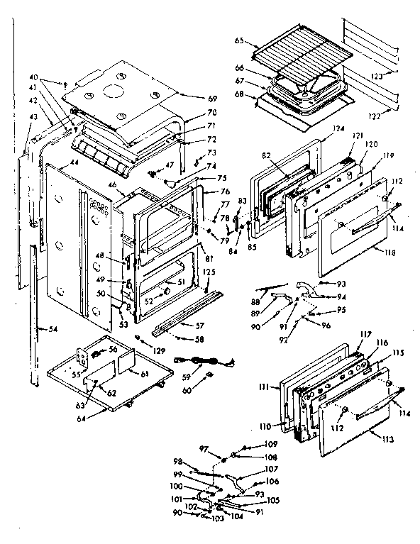 Kenmore 1033227001 body section diagram