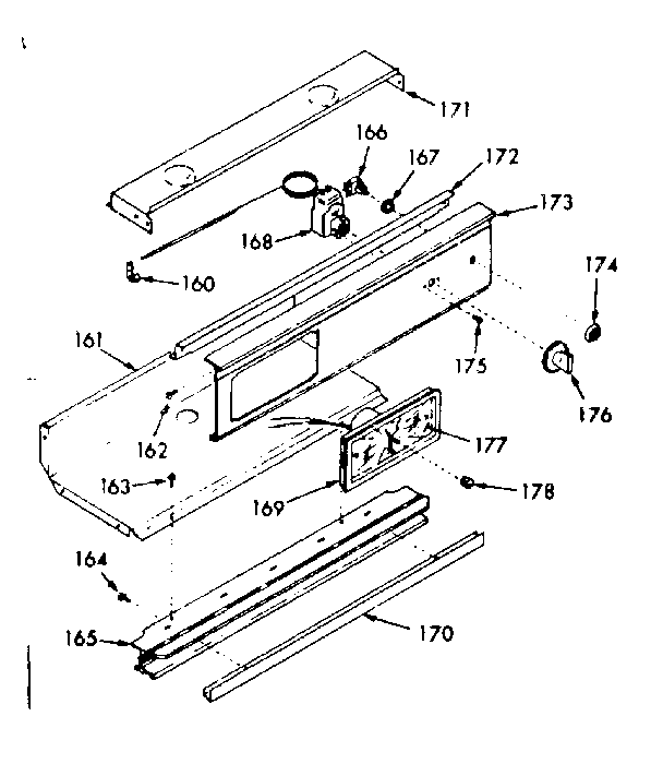 Kenmore 1033227001 control panel section diagram