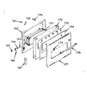 Kenmore 1034227000 oven door section diagram