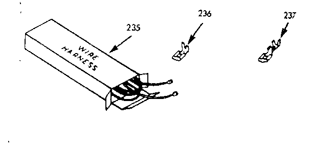 Kenmore 1034227060 wire harness and components diagram