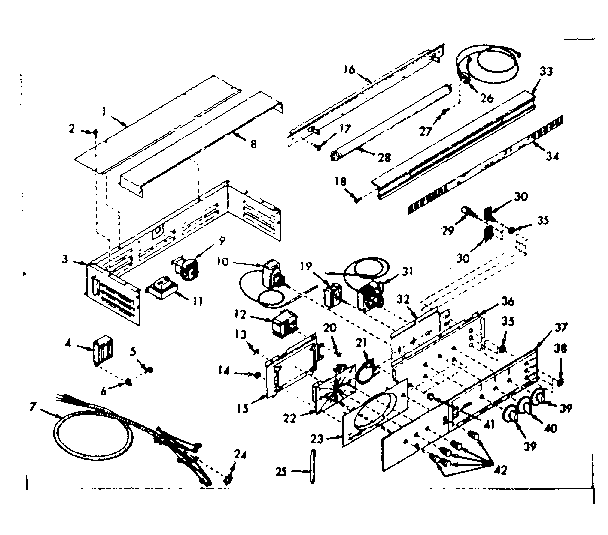 Kenmore 1034267020 control panel diagram