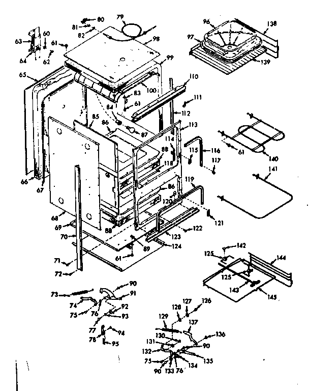 Kenmore 1034267062 body section diagram