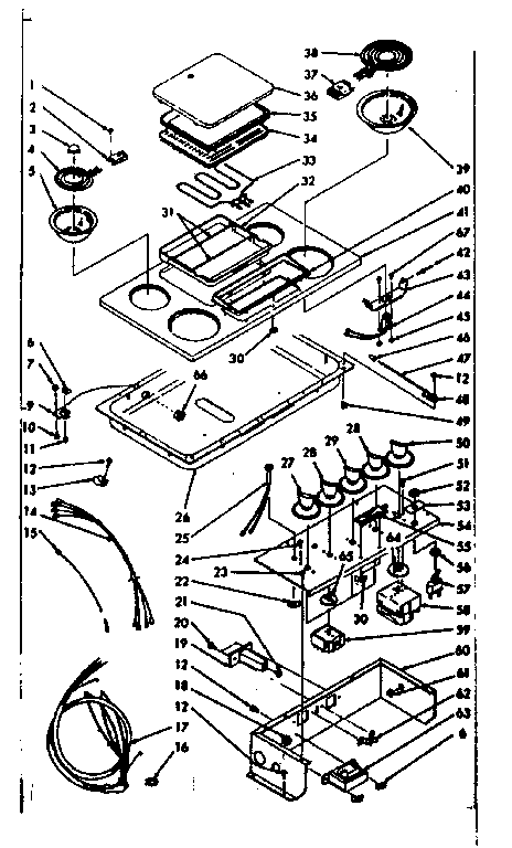 Kenmore 1034367060 cooktop diagram