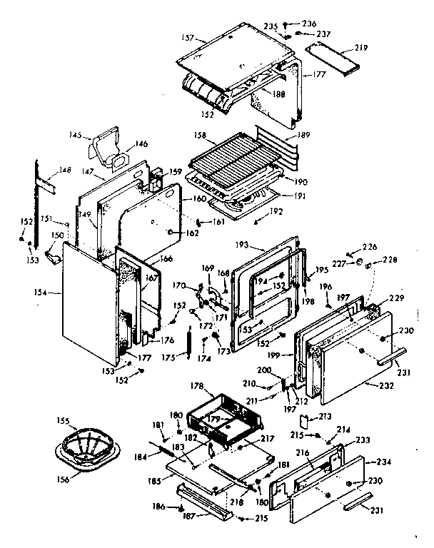Kenmore 1036037000 oven section diagram