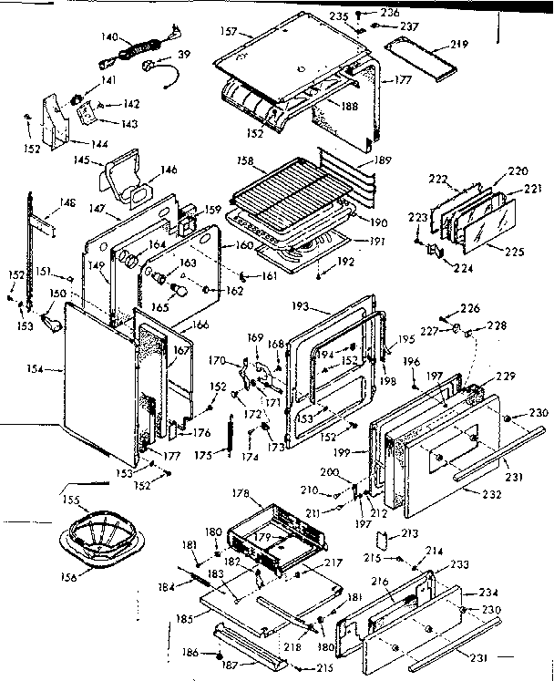 Kenmore 1036087000 body section diagram
