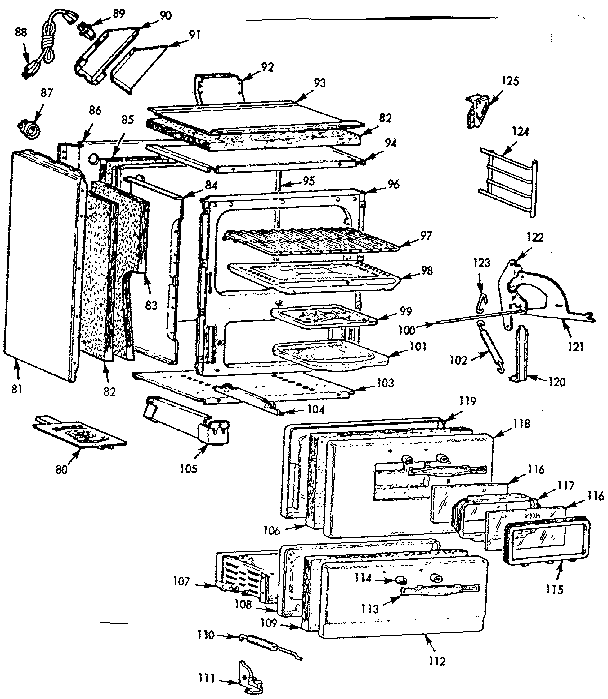 Kenmore 103717633 body section diagram