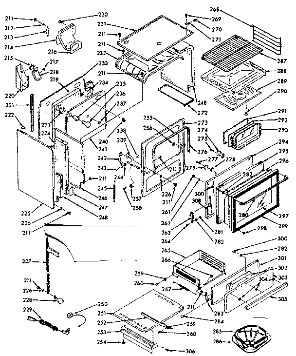 Kenmore 1037177062 body section diagram