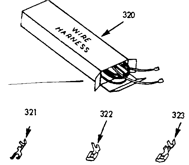 Kenmore 1037187160 wire harness & components diagram