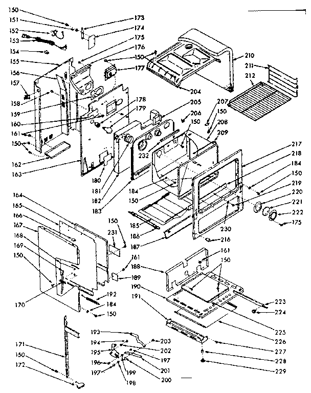 Kenmore 1037377022 body section diagram