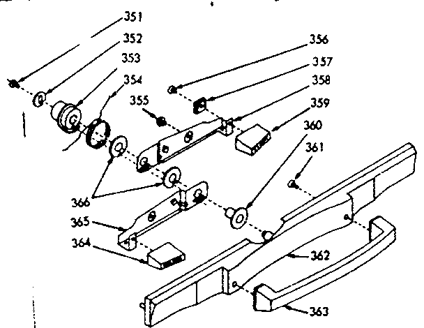 Kenmore 1037377022 door handle, comp. diagram
