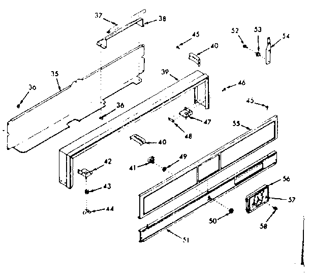 Kenmore 1037427062 backguard section diagram