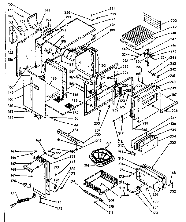 Kenmore 1037427062 body section diagram