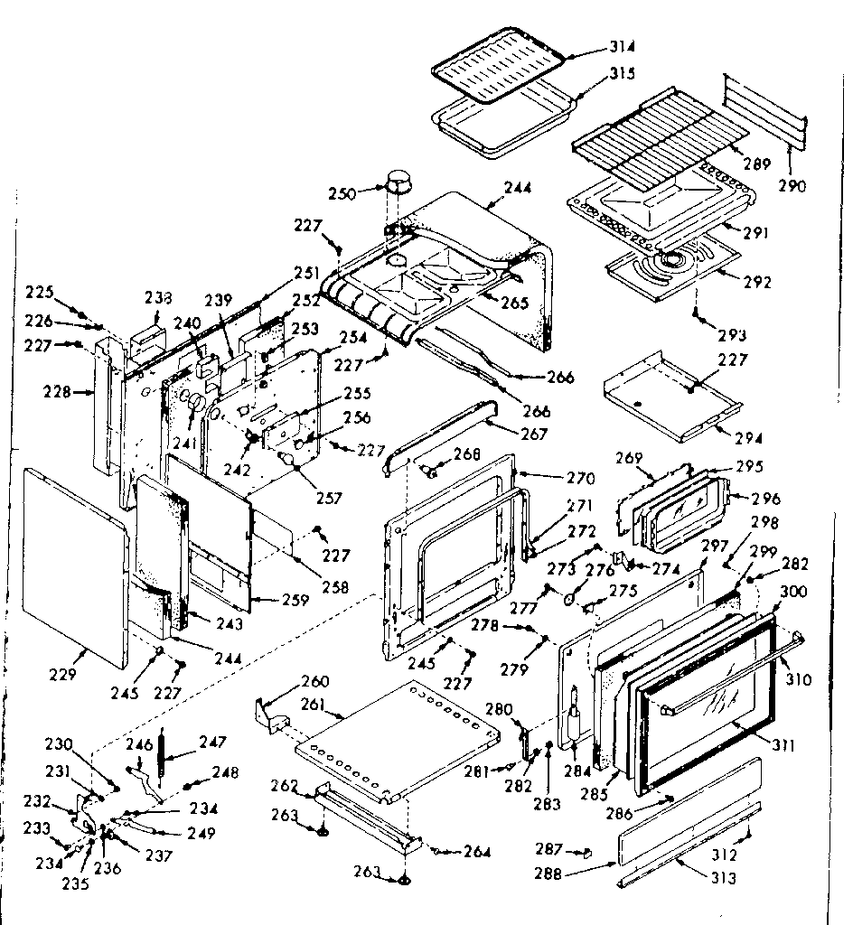 Kenmore 1037777061 lower body section diagram