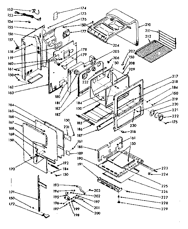 Kenmore 1037857001 lower body section diagram
