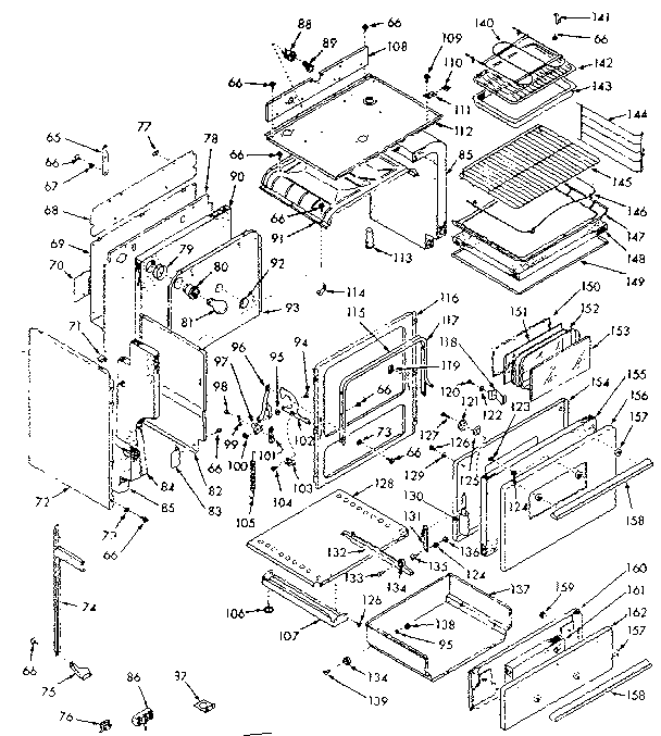 Kenmore 1039147021 body section diagram