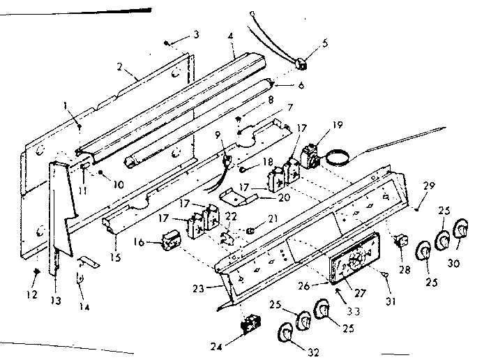 Kenmore 1039177120 backguard section diagram
