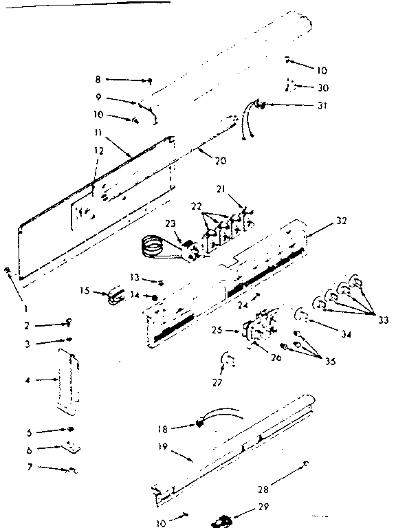 Kenmore 1039227000 backguard section diagram