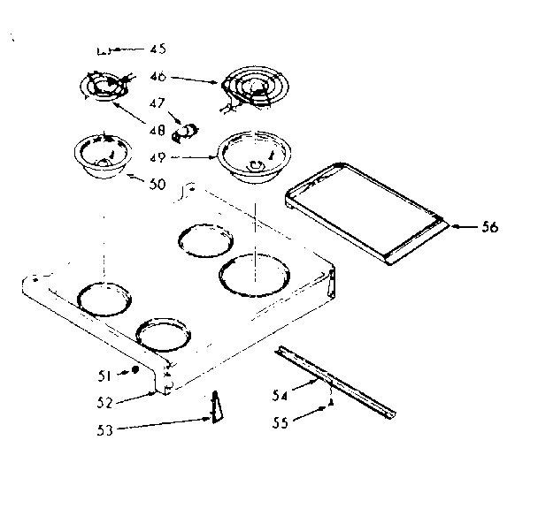 Kenmore 1039227000 main top section diagram