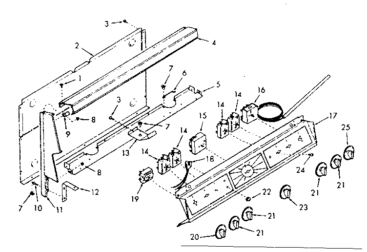 Kenmore 1039317100 backguard section diagram