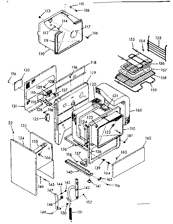 Kenmore 1039317100 body section diagram