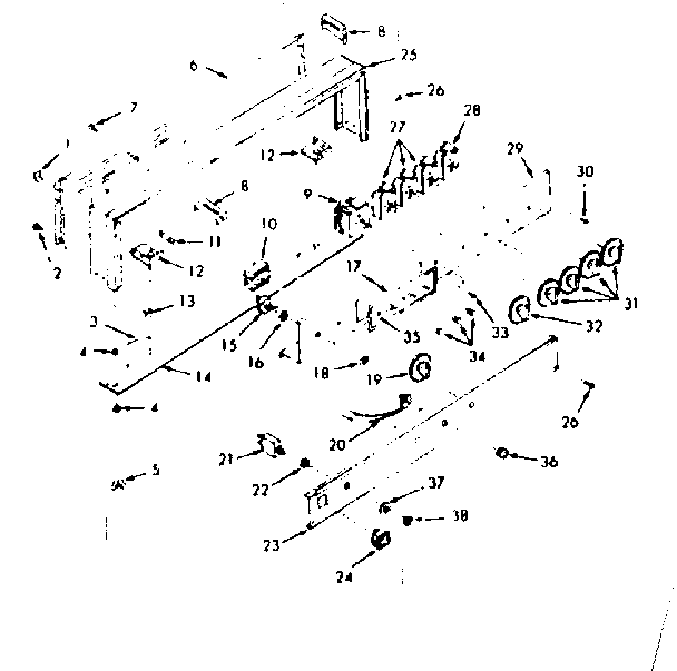 Kenmore 1039337021 backguard section diagram