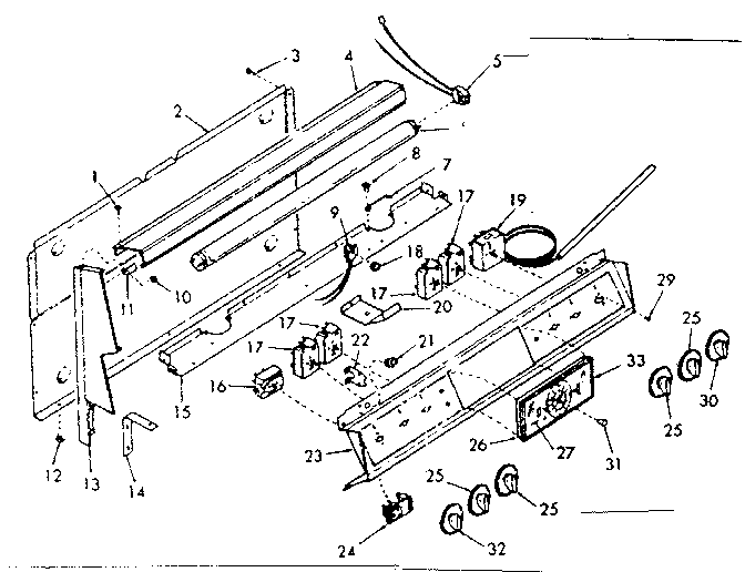 Kenmore 1039337140 backguard section diagram