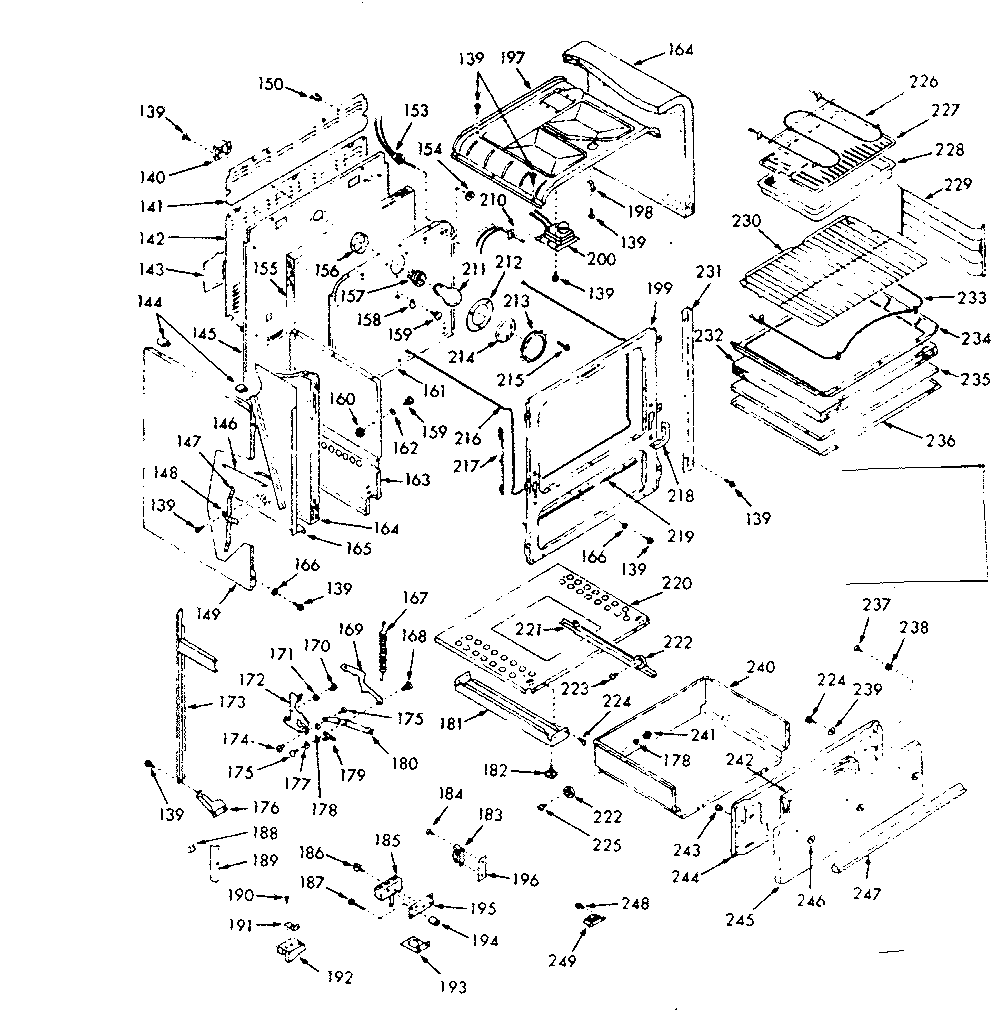 Kenmore 1039347001 body section diagram