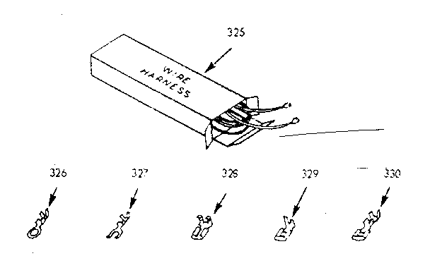 Kenmore 1039357061 wire harnesses and components diagram