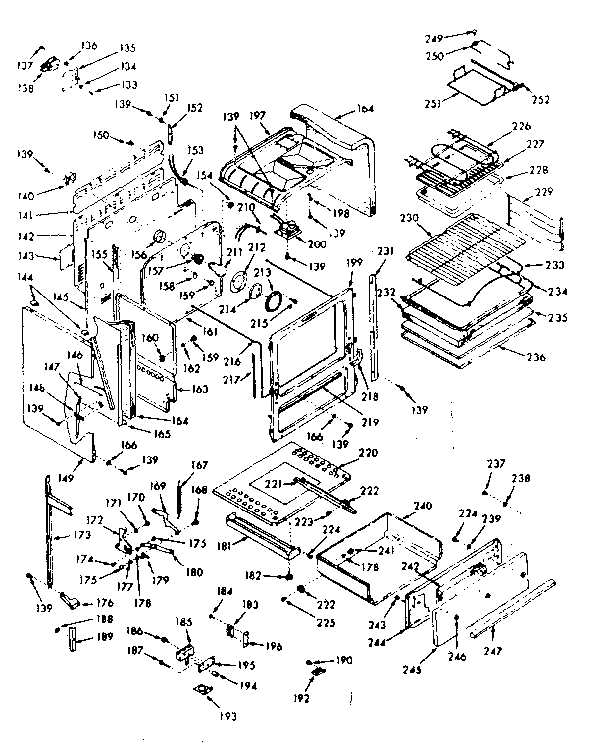 Kenmore 1039377061 body section diagram