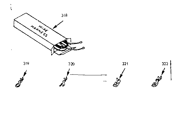 Kenmore 1039377061 wire harnesses and components diagram