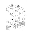 Kenmore 1039667042 main top section diagram