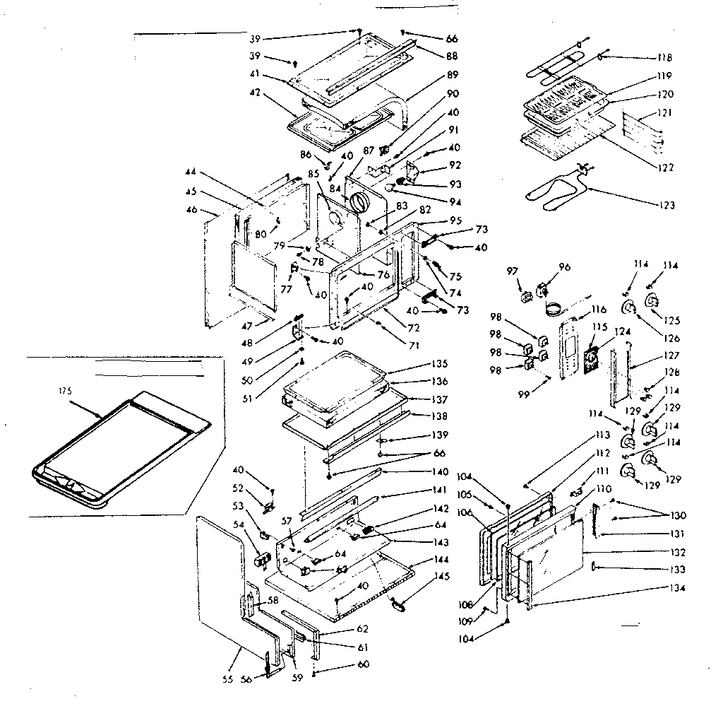 Kenmore 1039667042 body section diagram