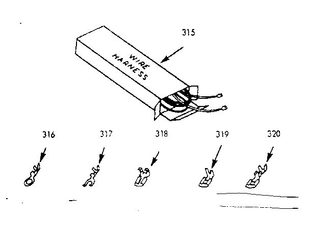 Kenmore 1039707021 wire harnesses and components diagram