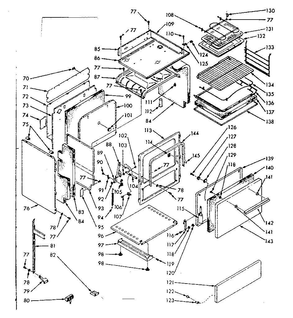 Kenmore 1039707100 lower body section diagram