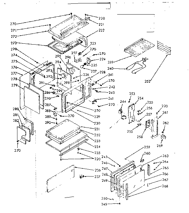 Kenmore 1039717041 upper body section diagram