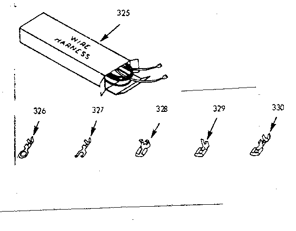 Kenmore 1039717041 wire harnesses and components diagram