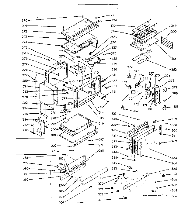Kenmore 1039727061 upper body section diagram