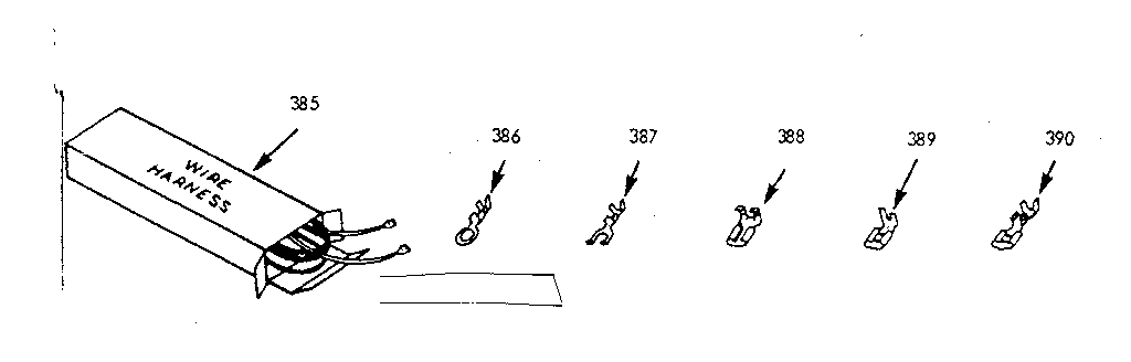 Kenmore 1039727061 wire harnesses and components diagram